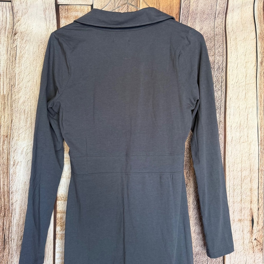 Grey State Midi Dress Wren Graphite Versatile Sustainable Minimalist Large NWT - Picture 5 of 10